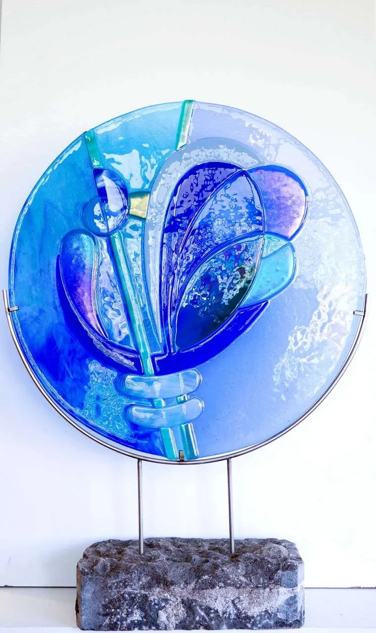 Rond blauw