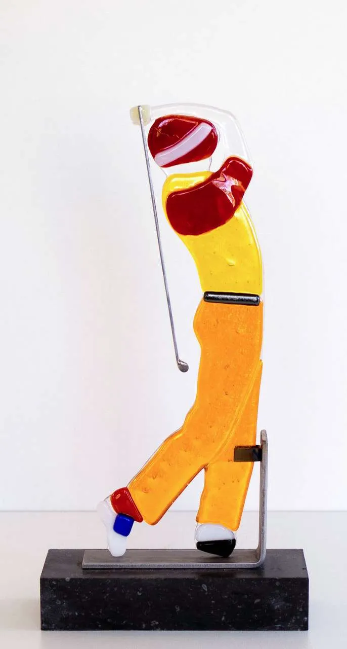 Gekleurde golfer