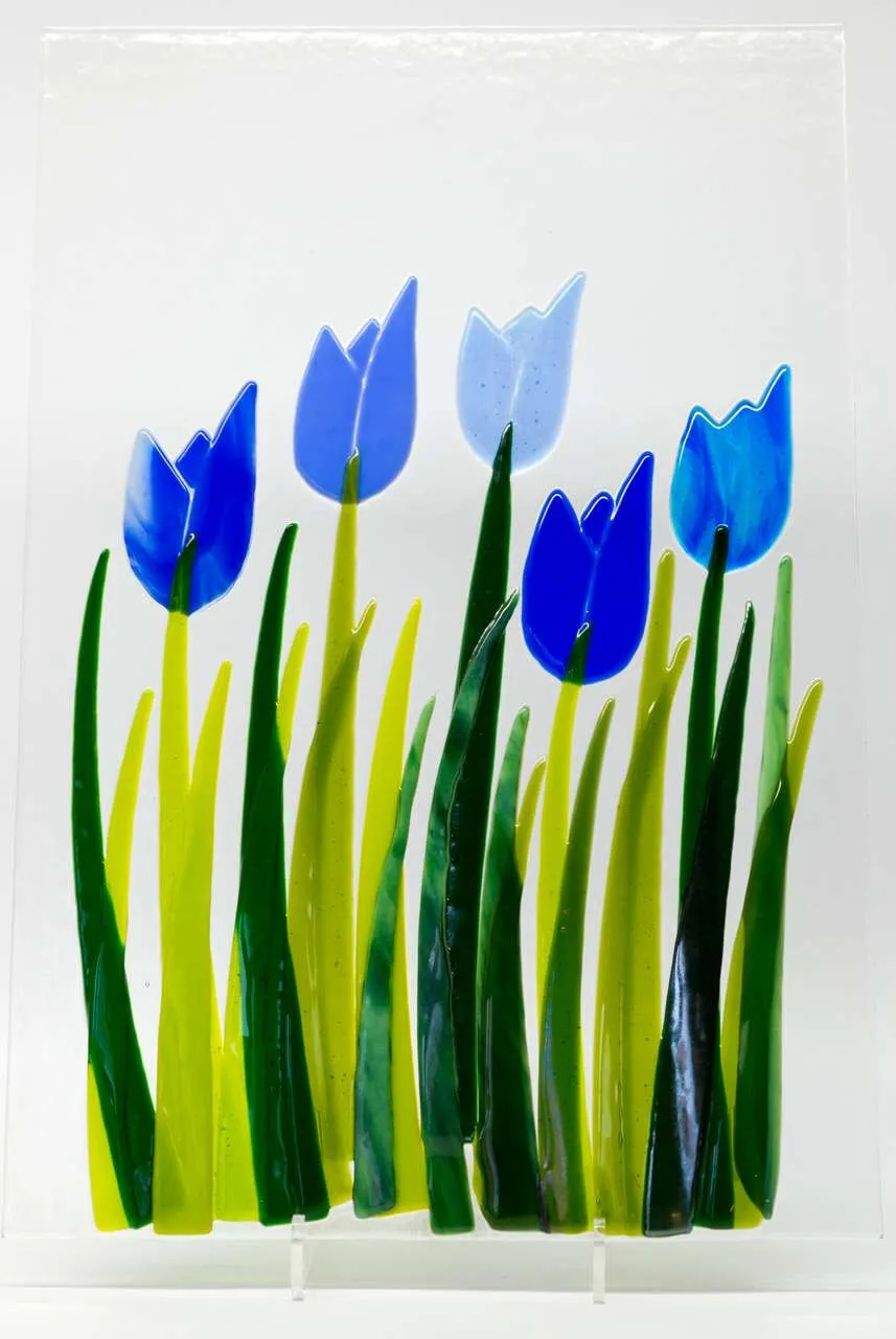 Tulpen in blauw tinten